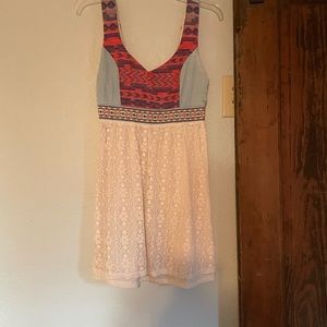 Mini dress with open back